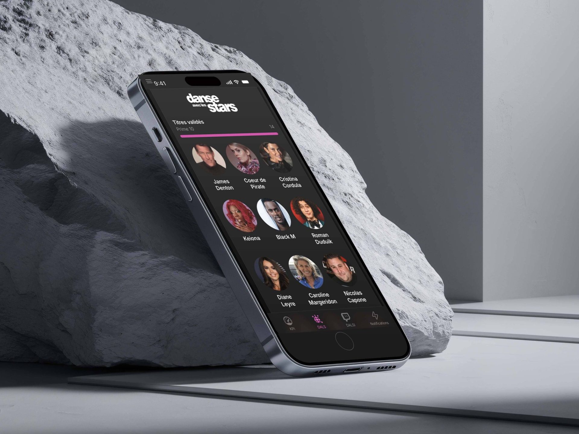 Application mobile DALS S13, titres validés par prime